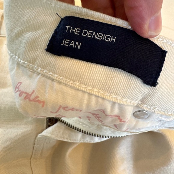 Boden Cream The Denbigh Jean Denim Pants Tie Ankle / US 8R - Picture 7 of 11